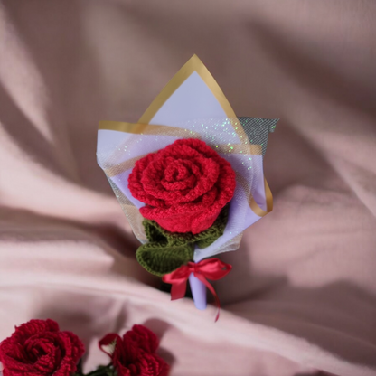❤️ Forever Yours – Handmade Crochet Rose Bouquet