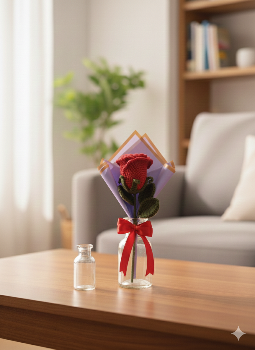 Everlasting Handmade Crochet Rose